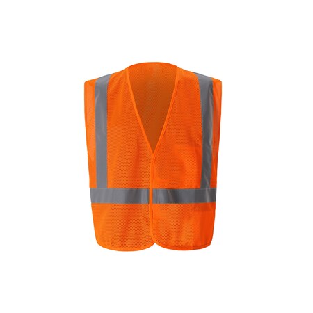2W International Orange One Size Fits All* High Viz Economy Vest, Orange, Class 2 EN320C-2